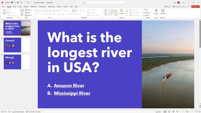 How to Create a Quiz Question Slide in PowerPoint