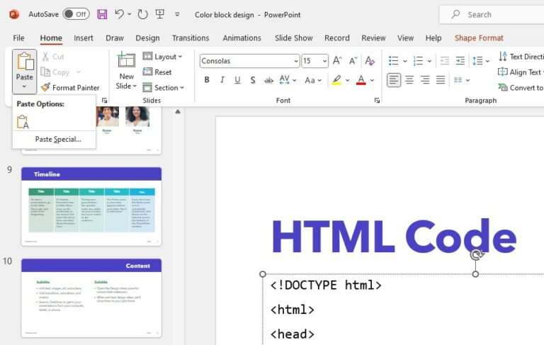 How to Display Code in Microsoft PowerPoint? - Vegaslide