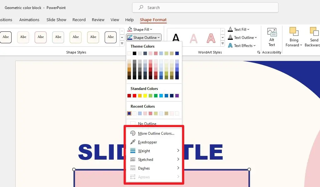 how-to-change-shape-border-color-in-powerpoint-vegaslide