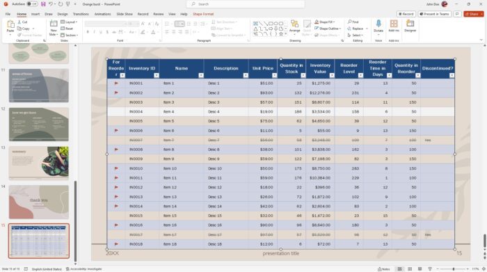 How to Copy an Excel Table to PowerPoint