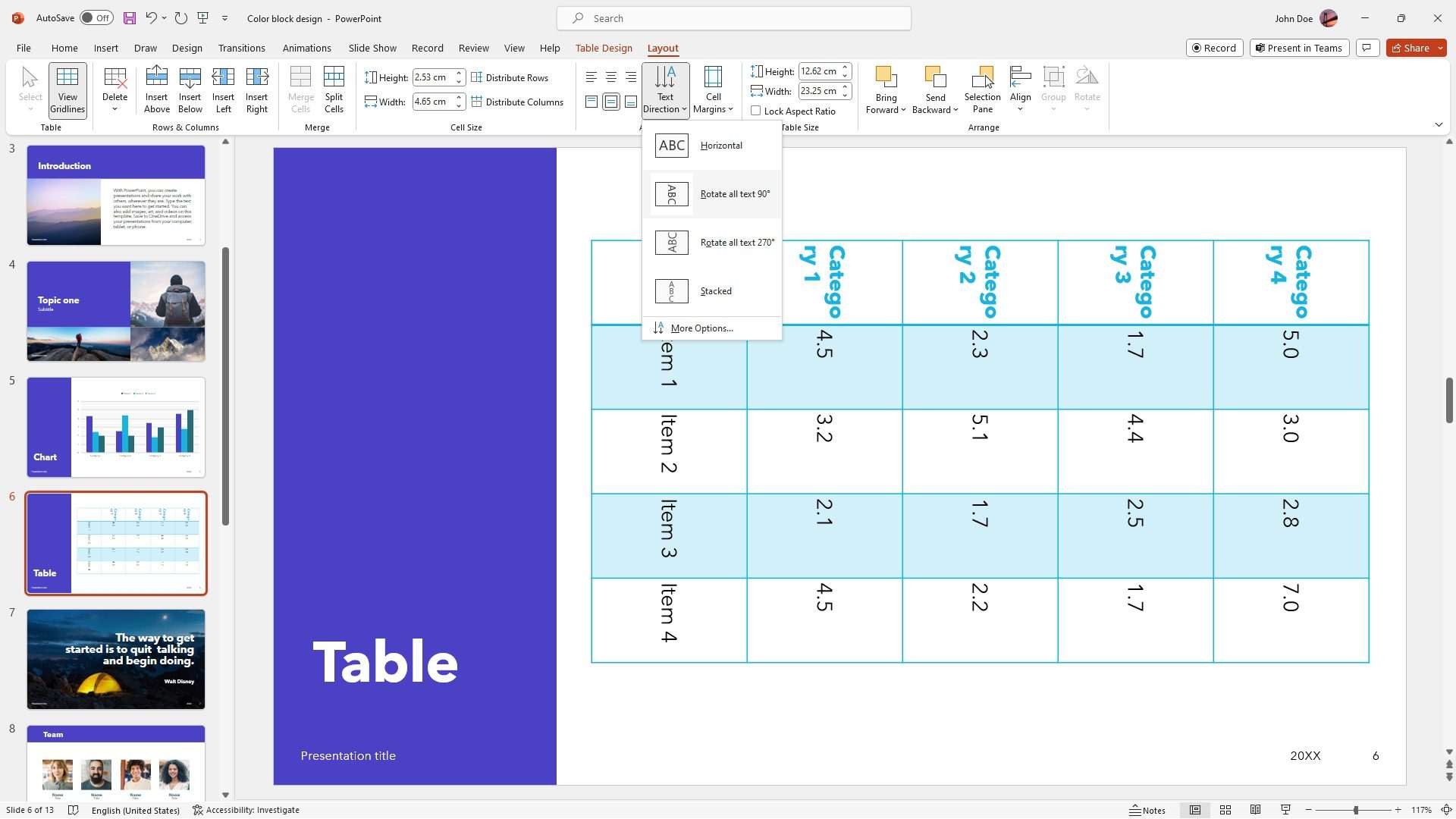 How To Rotate Tables In Powerpoint Vegaslide