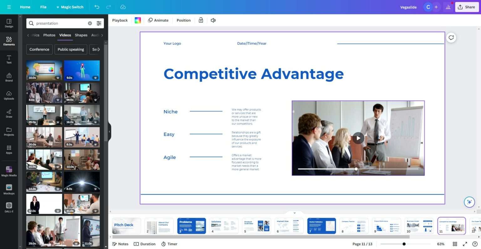 how do you add a video to canva presentation